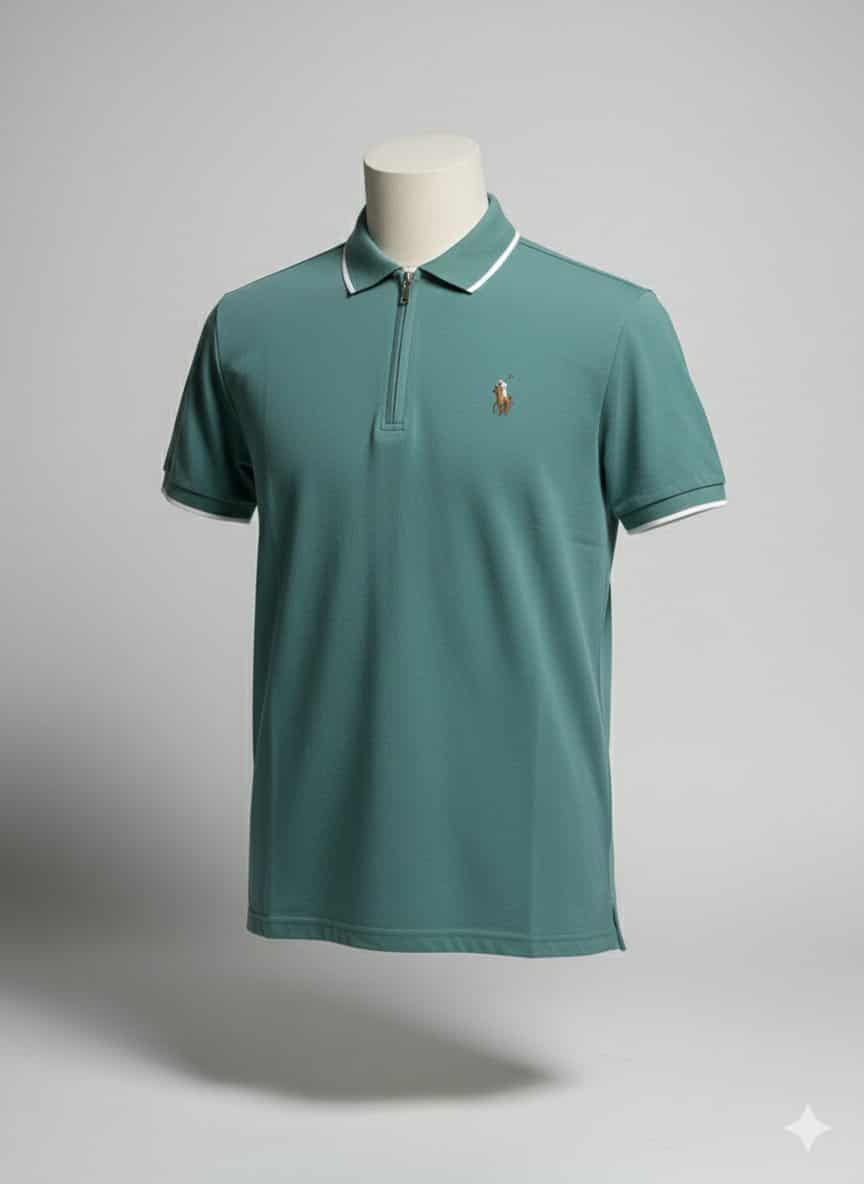 Short sleeve T-shirt Half Zip