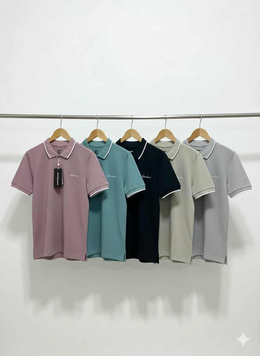 Cotton PK Single Tipping polo T- shirt